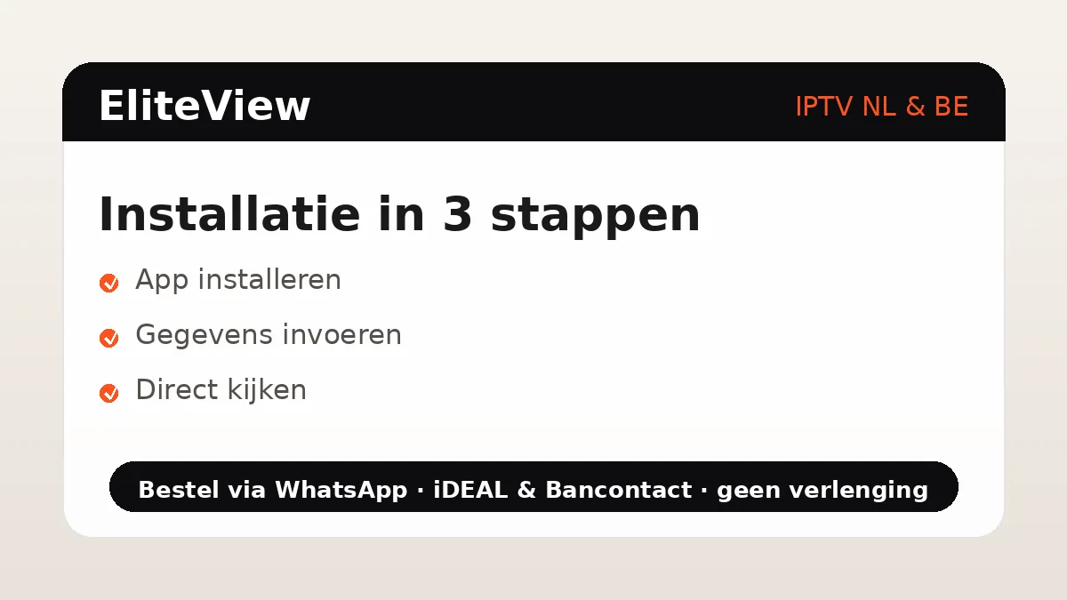 IPTV installeren in drie stappen: app, gegevens invoeren, kijken