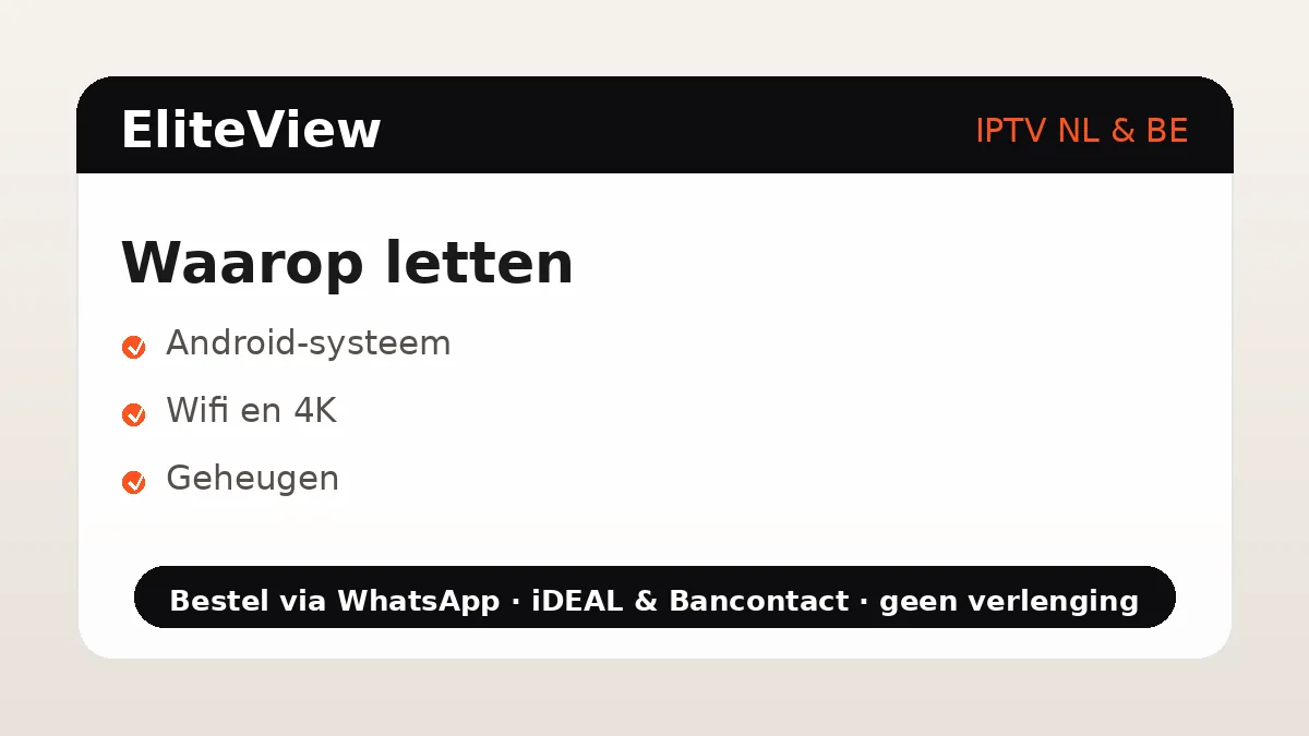 Beste IPTV kastje kiezen: Android, wifi, 4K en geheugen vergeleken