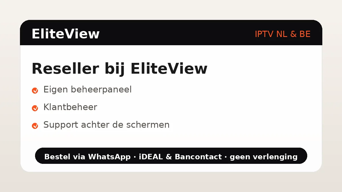 IPTV reseller paneel: credits, klantbeheer en activering
