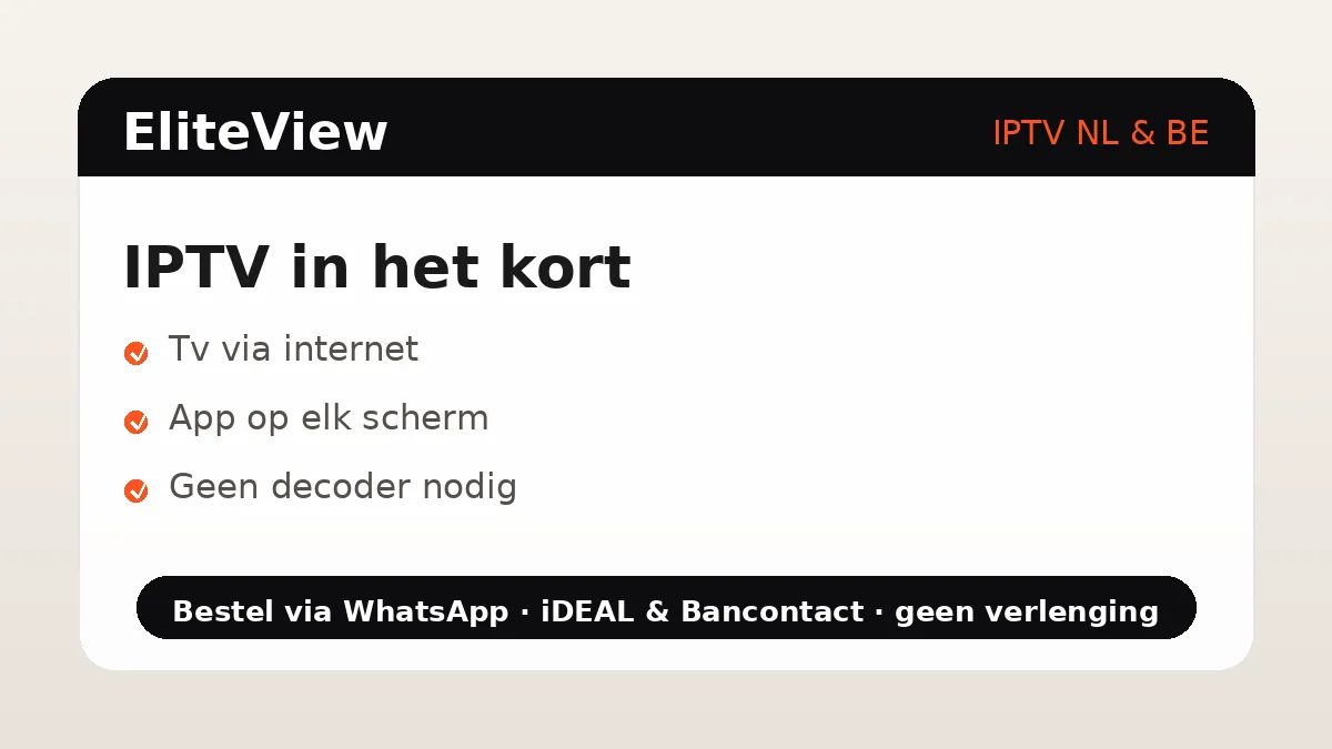 IPTV betekenis: tv via internet met vaste prijzen en geen contract